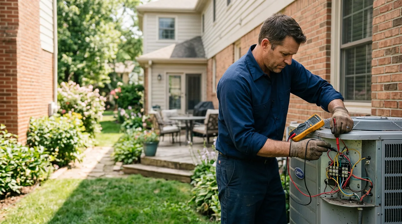 HVAC technician working near North Little Rock, AR